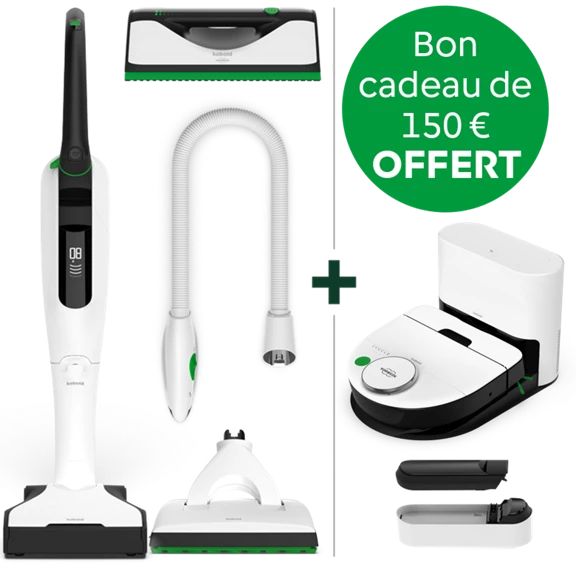 Pack Tout-en-un Dream Team - Aspirateur Kobold VK7 + Bon cadeau de 150 €